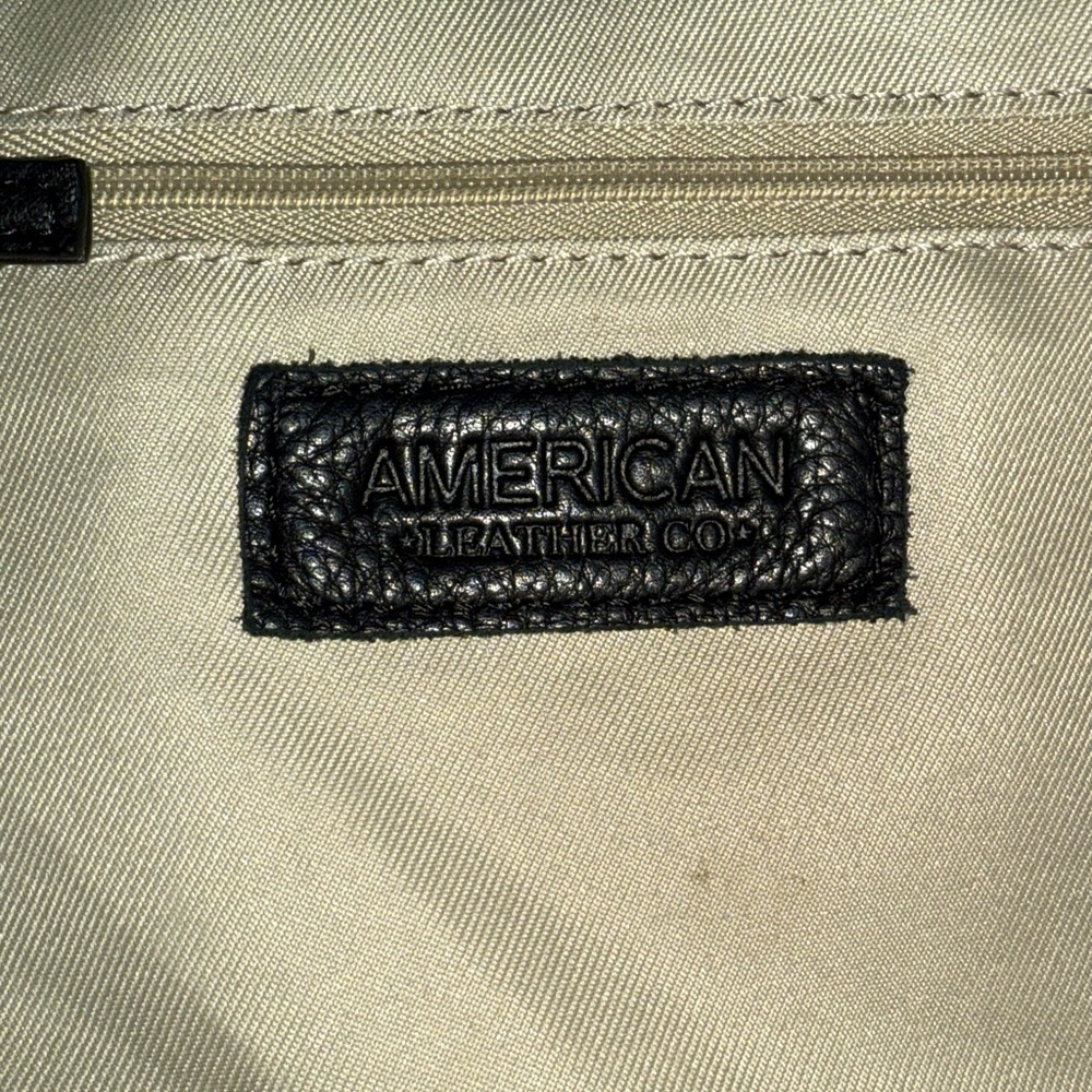 Vintage American Leather Co Black Soft Pebbled Genuine Leather Hobo Shoulder Bag - Picture 13 of 15